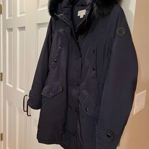 Michael Kors Down Parka with Fox Fur Trim. Size M.